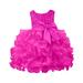 ZHAGHMIN Girls Dresses Girls Spring Summer Solid Party Wedding Flower Dress Party Princess Mesh Tutu Skirt Ball Gown Children Lace Evening Dress Baby Dress Easter Dress Size 6 Girls Leotard Dress Cl