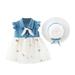 Toddler Girls Dress Short Sleeve Midi Dresses Casual Print White 6