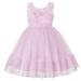 Dresses for Girls Sleeveless Mini Dress Casual Print Pink 130