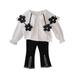 Baby Shoes Womens Checke Outfit Baby Girls Winter Lace Flower Cotton Long Sleeve Long Pants Clothes Set Outfits Baby Girls Princess Outfits