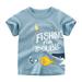 ZHAGHMIN Toddler Boy Shirts Tee Kids T Tops for 17 Cartoon Dinosaur Years Clothes Baby Toddler Shirts Sleeve Crewneck Short Boys Sharks Boys Tops Boy Basketball Short Kids Under Shirts Boys