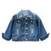 1-9Years Toddler Little Girls Jean Jacket Spring Autumn Long Sleeve Denim Unicorn Jacket Coat Outerwear