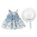 Toddler Girls Dress Sleeveless A Line Short Dress Casual Print Light Blue 10