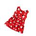 Toddlers And Baby Girls Dress Sleeveless Mini Dress Floral Print Red 130