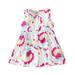 Dresses for Girls Sleeveless Mini Dress Tie Dye Print Pink 80