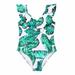 JURANMO Baby Girls One Piece Swimwear Casual Sleeveless Surfing One-piece Swimsuit Holiday Hawaii Graphic Surfing Swimwear