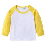 ZHAGHMIN Children S Clothing New Children S T Shirt Round Neck Cartoon Long Sleeved Top Bottom Shirt Male Girl Baby Cotton T Shirt Boys Cotton Cool Pack Tops Kids Toddler Undershirts Toddler Boys To
