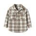 ZHAGHMIN Boho Shirt Kids Kids Toddler Flannel Shirt Jacket Plaid Long Sleeve Lapel Button Down Baby Boys Girls Fall Shirt Coat Outwear Little Boys Tops Boys Lightweight Top Long Sleeve Tee Sh