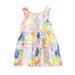 Girls And Toddlers Dresses Sleeveless A Line Short Dress Casual Print Orange 110