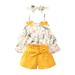 Dresses For Girls Kids Baby Skirt Shorts Cover Turn Sleeveless Off The Shoulder Floral Bow Top Dress Lace Up Shorts