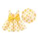 Girls And Toddlers Dresses Short Sleeve Casual Dress Casual Print Yellow 100