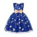 Girl s Summer Dresses Sleeveless Mini Dress Casual Print Blue 130