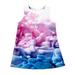 Toddler Baby Girl Dress Sleeveless Mini Dress Casual Print Multicolor S