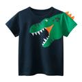 ZHAGHMIN Children Clothing Toddler Kids Baby Boys Girls Cartoon Dinosaur Short Sleeve Crewneck T Shirts Tops Tee Clothes for Children Boys Long Sleeve Hooded Shirt Sleeveless Shirt Boys Long Sleeve