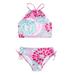 Girl Swimsuit 2 Pcs Girl Swimwear Floral Tops Drawstring Bikini Bottoms Suit Suit Bikini New Split Water Drop Print Bikini For 7-8 Years