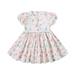 Girl s Summer Dresses Short Sleeve A Line Short Dress Casual Print Yellow 4 Years