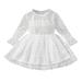 Girls Dresses Short Sleeve Casual Dresses Casual Print White 3Y