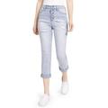 MSRP $49 Dollhouse Juniors High Rise Roll-Cuff Button-Fly Jeans Size 9 NWOT