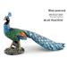 FUNNYFAIRYE Toys for Boy Girl Colorful Simulation Peacock Bird And Small Animals Suit Model Ornaments Blue