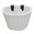 Handlebar Bike Basket Front Handlebar Adult Storage Basket Waterproof with Leather Straps Bicycle Accessory