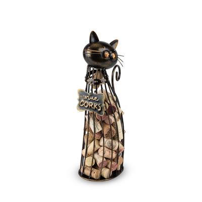 Cat Wine Cork Display by True in Metallic