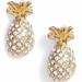 Kate Spade Jewelry | Nwt Kate Spade By The Pool Gold Pave Pineapple Earrings | Color: Gold/Silver | Size: Os