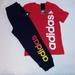 Adidas Matching Sets | Adidas Boys Toddler 2pc Jogger & Tee Set | Color: Black/Red | Size: 5tb