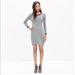 Madewell Dresses | Madewell Ribbed Knit Long Sleeve Dress Size Small | Color: Black/Gray | Size: S