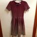 Lularoe Dresses | Lularoe A-Line Ombre Metallic Dress | Color: Red/Silver | Size: S