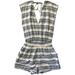 Madewell Pants & Jumpsuits | Madewell Yucatan Striped Romper Gray/White Size Small V Neck | Color: Gray/White | Size: S