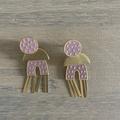 Madewell Jewelry | Madewell Geometric Earrings | Color: Gold/Pink | Size: Os