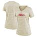 Women's Nike Cream Los Angeles Angels City Connect Velocity Practice Performance V-Neck T-Shirt