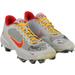 Jack Flaherty St. Louis Cardinals Autographed Game-Used Gray, Red, and Yellow Nike Cleats from the 2021 MLB Season with "Game-Used" Inscriptions