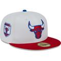 Men's New Era White/Red Chicago Bulls 59FIFTY Fitted Hat