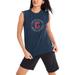 Women's DKNY Sport Navy Cleveland Guardians Madison Tri-Blend Tank Top