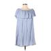 Zara Basic Casual Dress - Popover: Blue Dresses - Women's Size Small