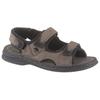 Sandale JOSEF SEIBEL "Franklin", Herren, Gr. 45, grau, Leder, sportlich, Schuhe, Sommerschuh, Klettschuh, Freizeitsandale, mit Klettverschlüssen