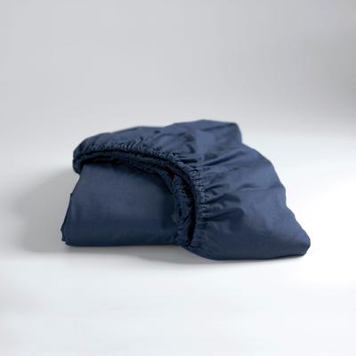 Spannbettlaken CINDERELLA "Weekend", blau (navy), B:100cm L:210cm, Renforcu00e9, Obermaterial: 100% Baumwolle, Laken, OEKO-TEX-zertifiziert