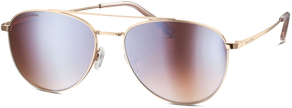 Pilotenbrille MARC O'POLO "Modell 505066", Damen, gold (goldfarben), Sonnenbrillen, Logoschriftzug auf dem Glas Image