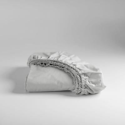 Spannbettlaken CINDERELLA "Weekend", grau (light grau), B:100cm L:210cm, Renforcu00e9, Obermaterial: 100% Baumwolle, Laken, OEKO-TEX-zertifiziert Image