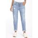 Destroyed-Jeans GANG "94AMELIE" Gr. 32, N-Gr, blau (usedspringmi) Damen Jeans Weite