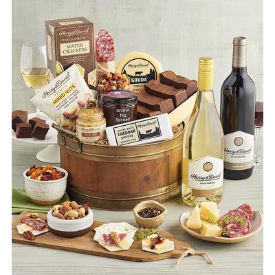 Wine Barrel Gift - 2 Bottles, Family Item Food Gourmet Assorted Foods, Gifts by Harry & David