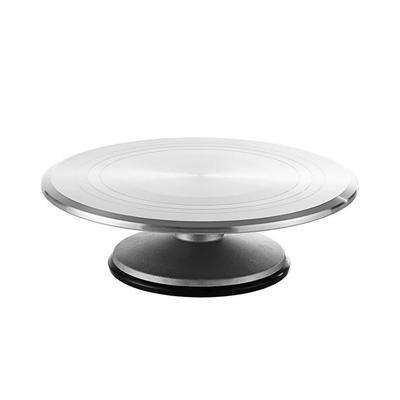 Matfer Bourgeat 421501 12" Round Revolving Cake Stand, Aluminum/Cast Iron