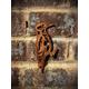 Exterior Rustic Woodpecker Woodland Bird Garden Wall Art House Gate Fence Shed Sign Hanging Metal Bath Feeder