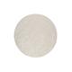 Tapis rond poils longs doux brillant blanc crème 200 rd.