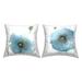 Stupell Contemporary Blue Poppy Flowers Printed Throw Pillow Design by Carol Robinson (Set of 2)