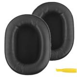 Geekria QuickFit Replacement Ear Pads for Sony Turtle Beach Skullcandy and Other Mid-Sized Over-Ear Headphones Ear Cushions Headset Earpads Ear Cups Repair Parts (Black)