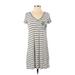 American Eagle Outfitters Casual Dress: Ivory Stripes Dresses - Women's Size X-Small