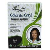 Light Mountain Natural Color The Gray! Hair Color & Conditioner Black 7 oz (197 g) (Pack of 2) 7 Ounce (Pack of 2)