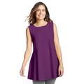 Plus Size Women's Sleeveless Fit-And-Flare Tunic Top by Woman Within in Plum Purple (Size 38/40)